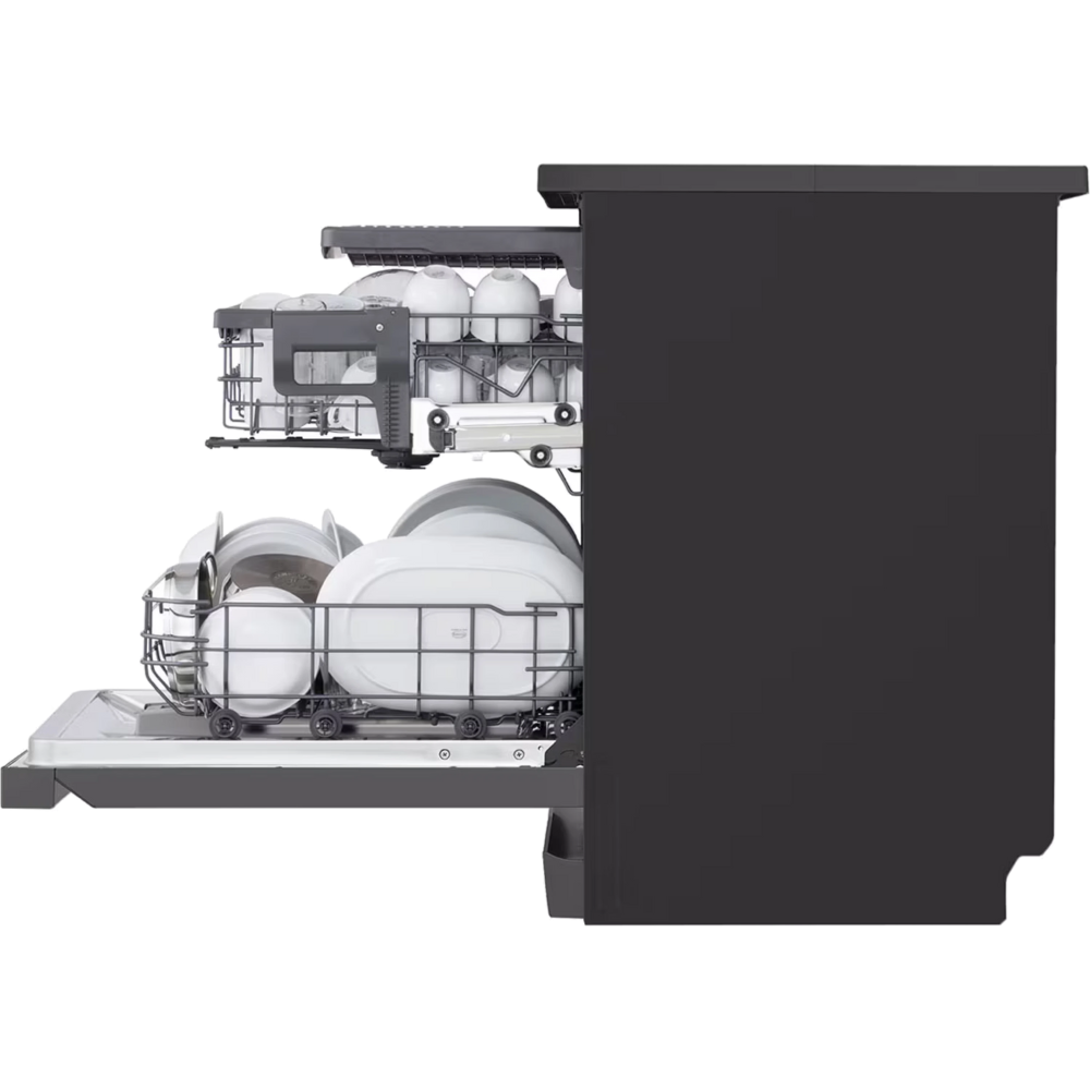 מדיח כלים רחב 14 מערכות כלים LG DFC513FM - גימור נירוסטה מושחרת - יבואן רשמי