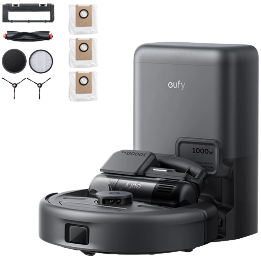 שואב אבק רובוטי 3 ב-1 Anker Eufy E20 Omni - צבע שחור שנתיים אחריות ע"י - יבואן הרשמי