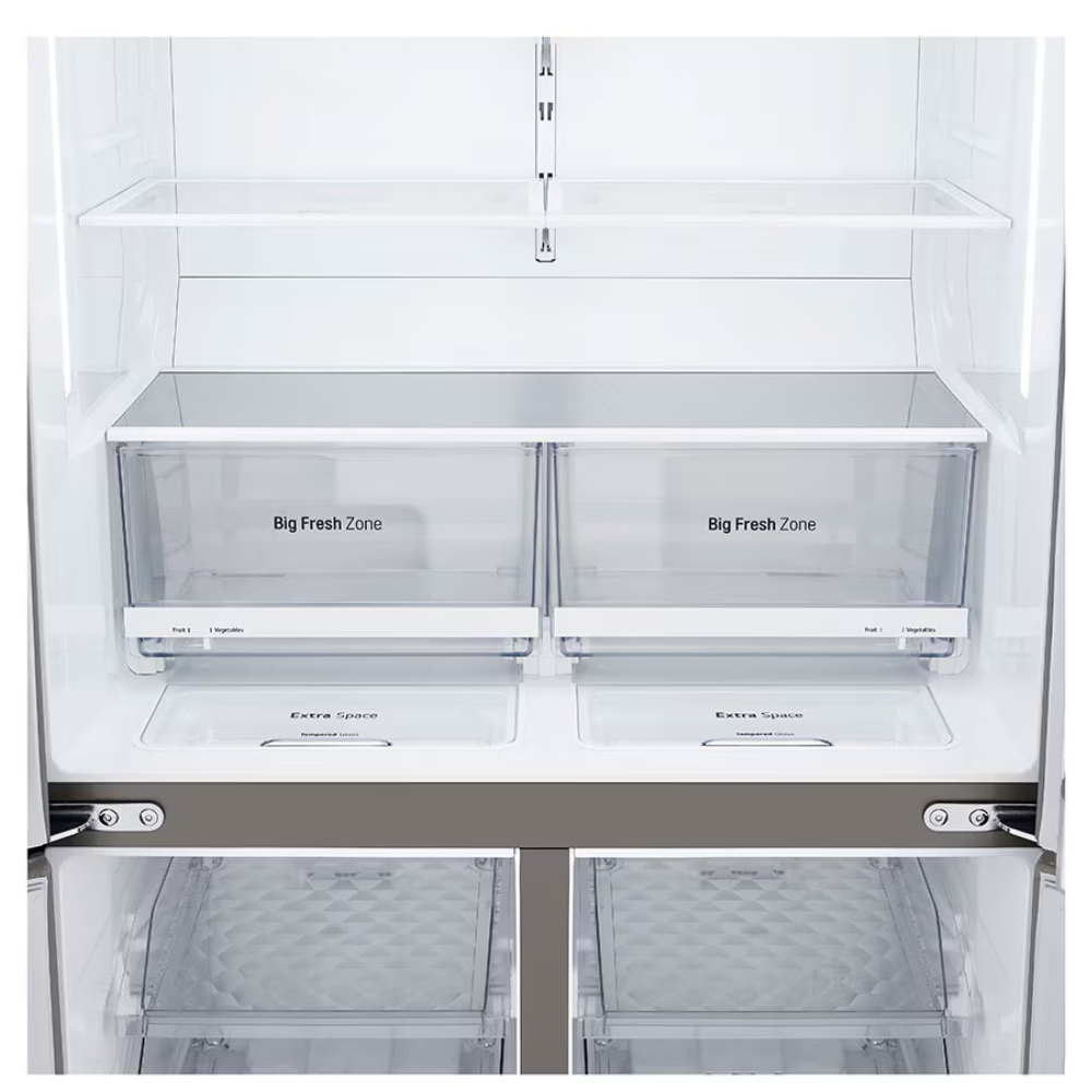 מקרר מקפיא תחתון 4 דלתות LG אל ג'י GRB718XL - יבואן רשמי