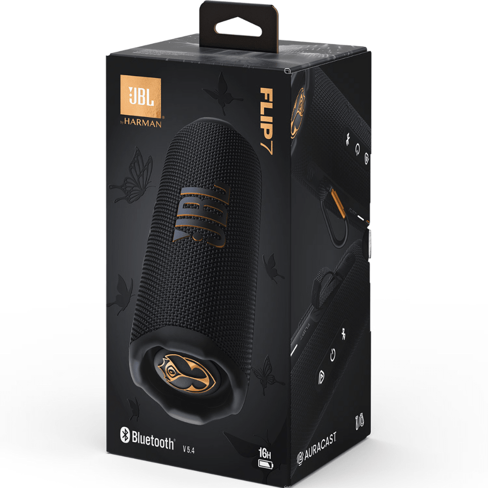 רמקול Bluetooth אלחוטי נייד JBL Flip 7 - מהדורה מוגבלת Tomorrowland - K.B.V