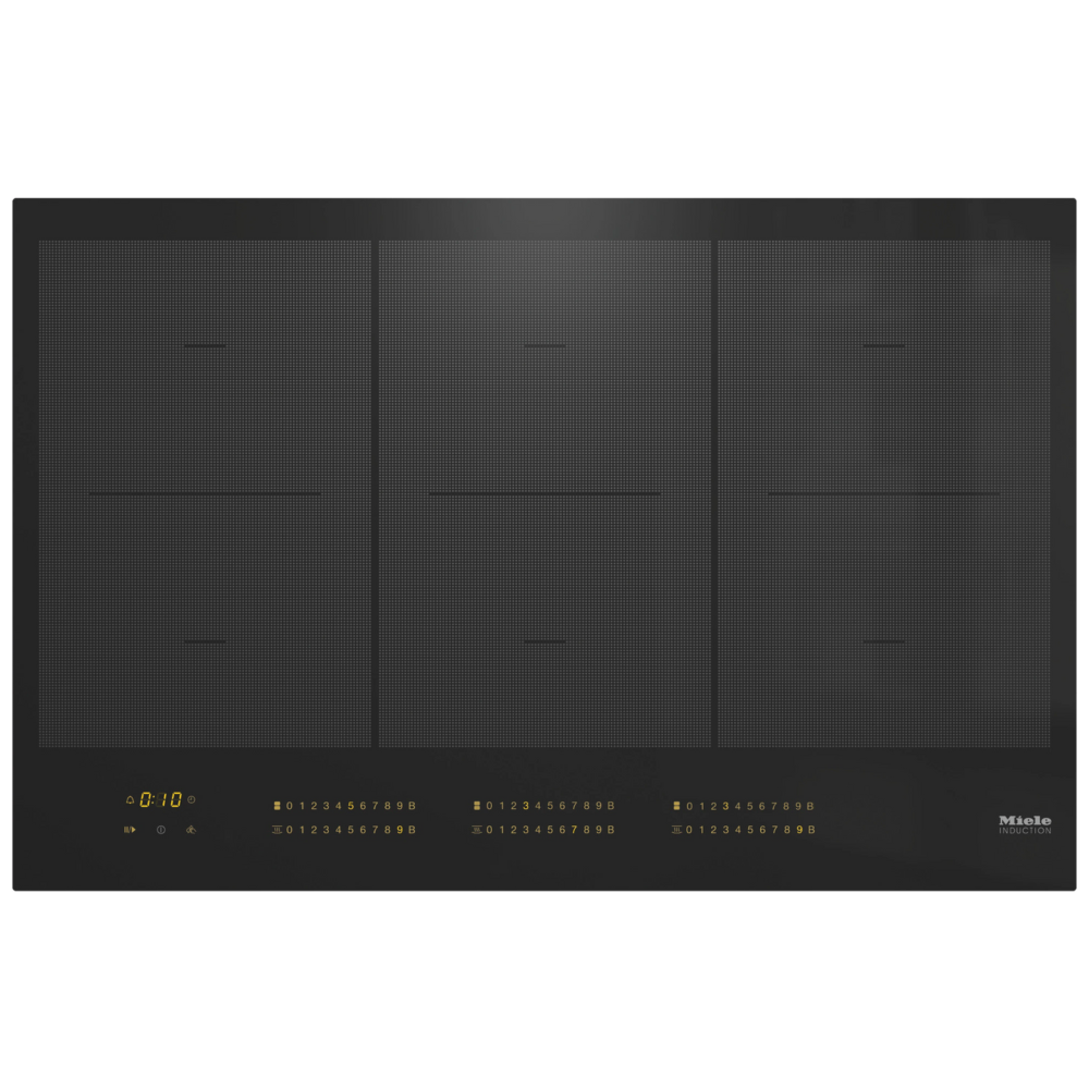 כיריים אינדוקציה טריפל פלקס עם בקרה ספרתית רציפה MIELE KM 7575 FL - צבע שחור - יבואן רשמי