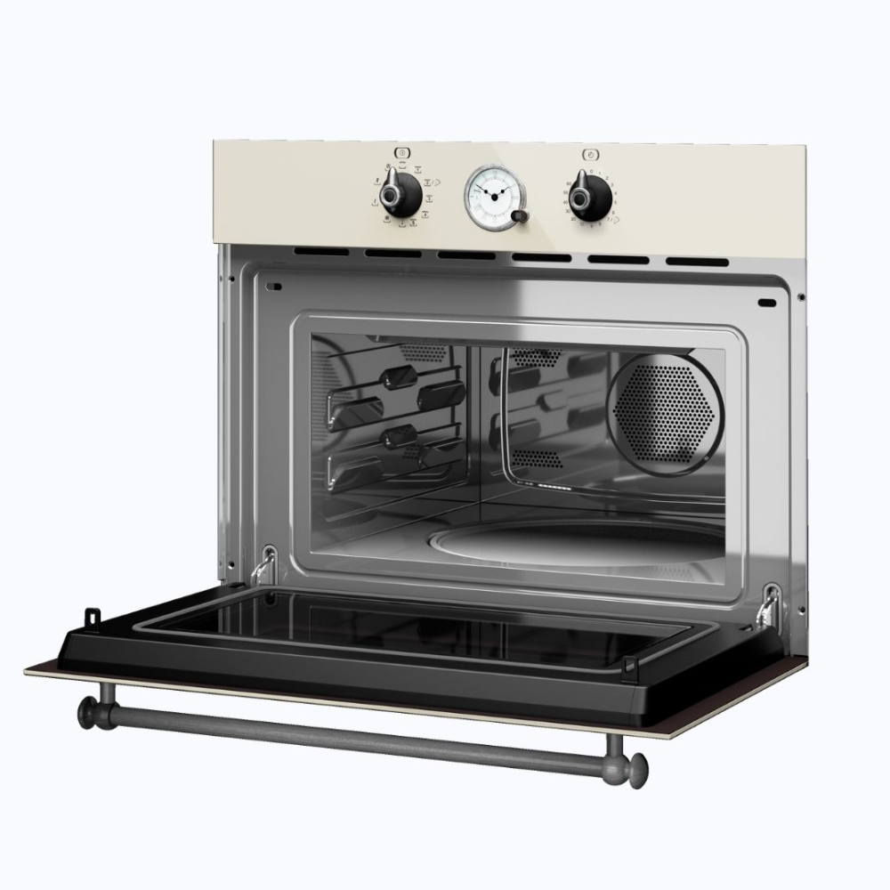 מיקרוגל בנוי קומפקטי בעיצוב כפרי MWR 32 Vanilla silver TEKA 3 פונקציות בישול - יבואן רשמי