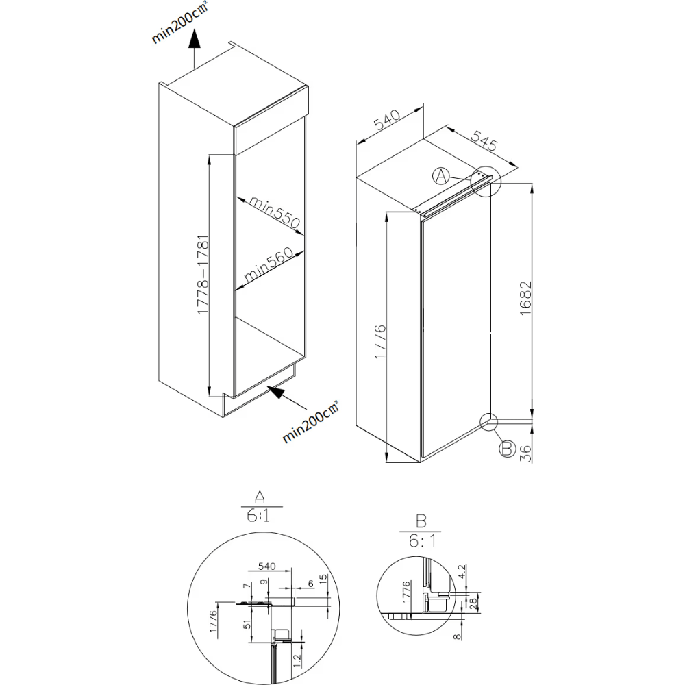 מקפיא אינטגרלי 7 מגירות General GE29FRZ - K.B.V