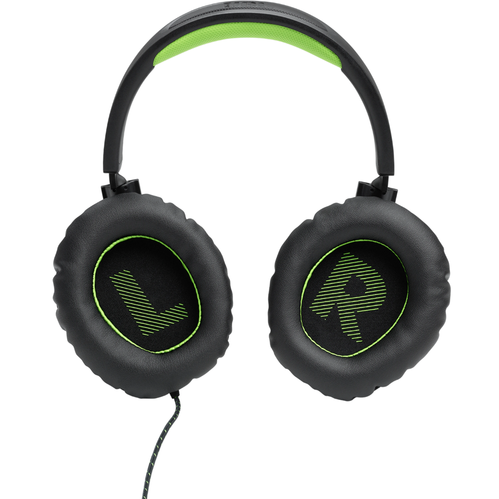 אוזניות גיימינג JBL Quantum 100x - צבע שחור ירוק שנה אחריות ע"י - יבואן הרשמי