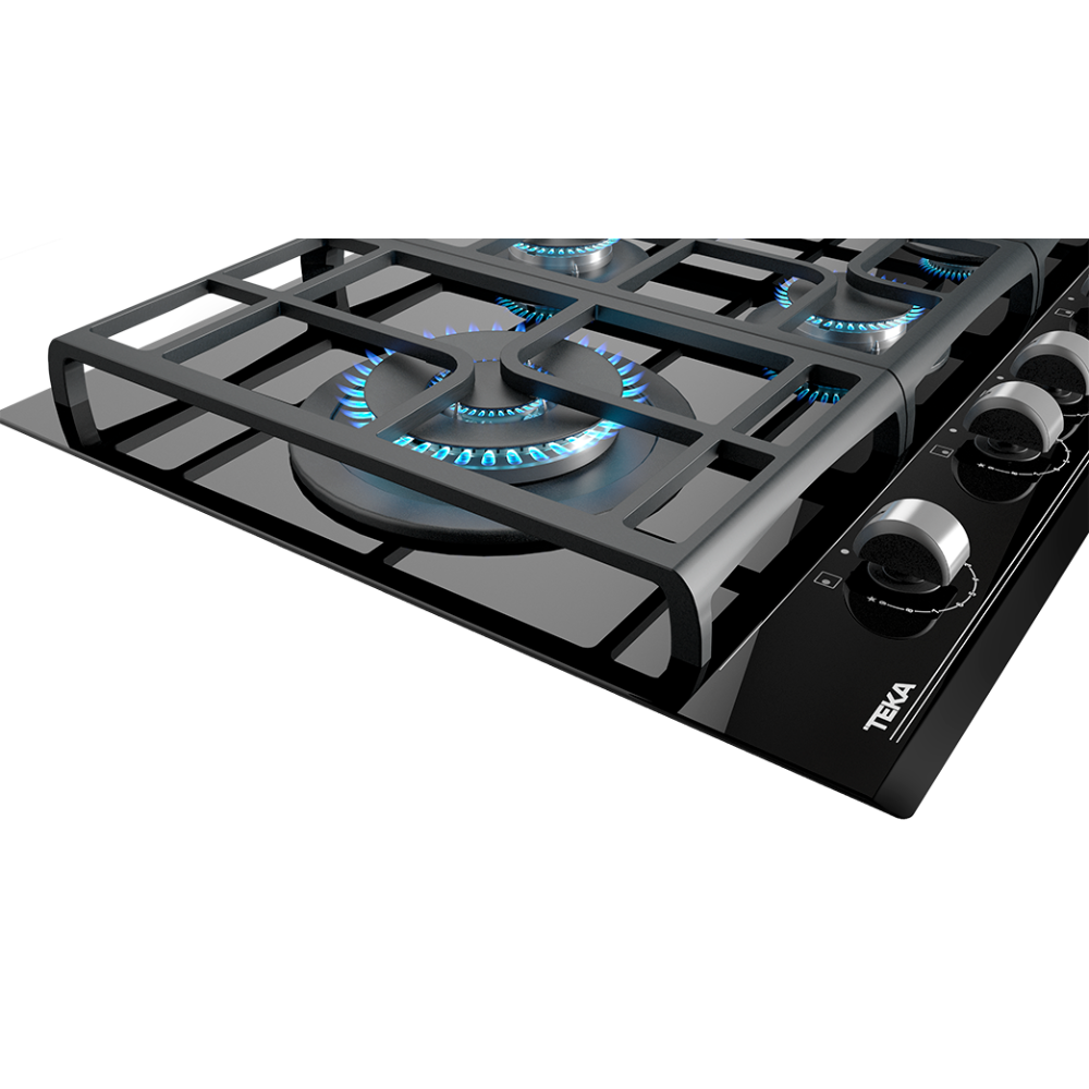 כיריים גז מזכוכית ברוחב 75 ס"מ 5 מבערים TEKA GZC-85320 - יבואן רשמי