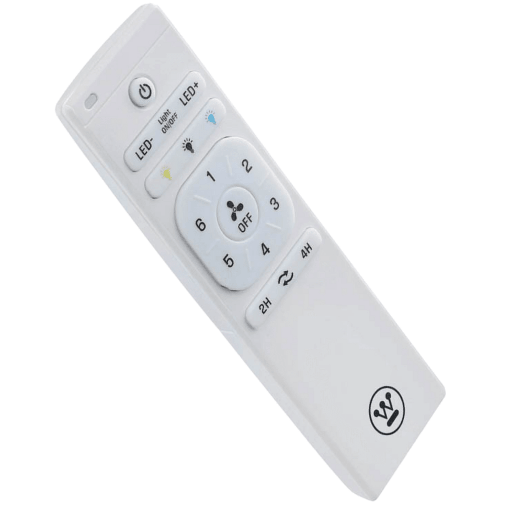 מאוורר תקרה ותאורה פנים/ חוץ עם שלט Westinghouse jessica 52" 24W - צבע לבן בשילוב אלון - K.B.V