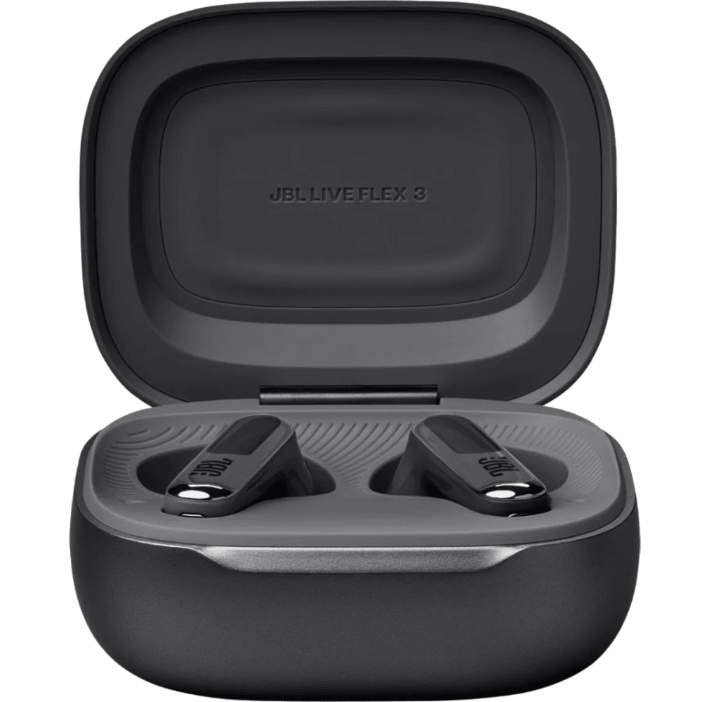 אוזניות אלחוטיות עם מארז טעינה חכם JBL Live Flex 3 TWS ANC IP54 - צבע שחור - K.B.V