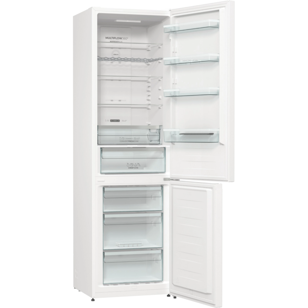 מקרר מקפיא תחתון 331 ליטר נטו gorenje NRK6202AW4 - גימור לבן - יבואן רשמי