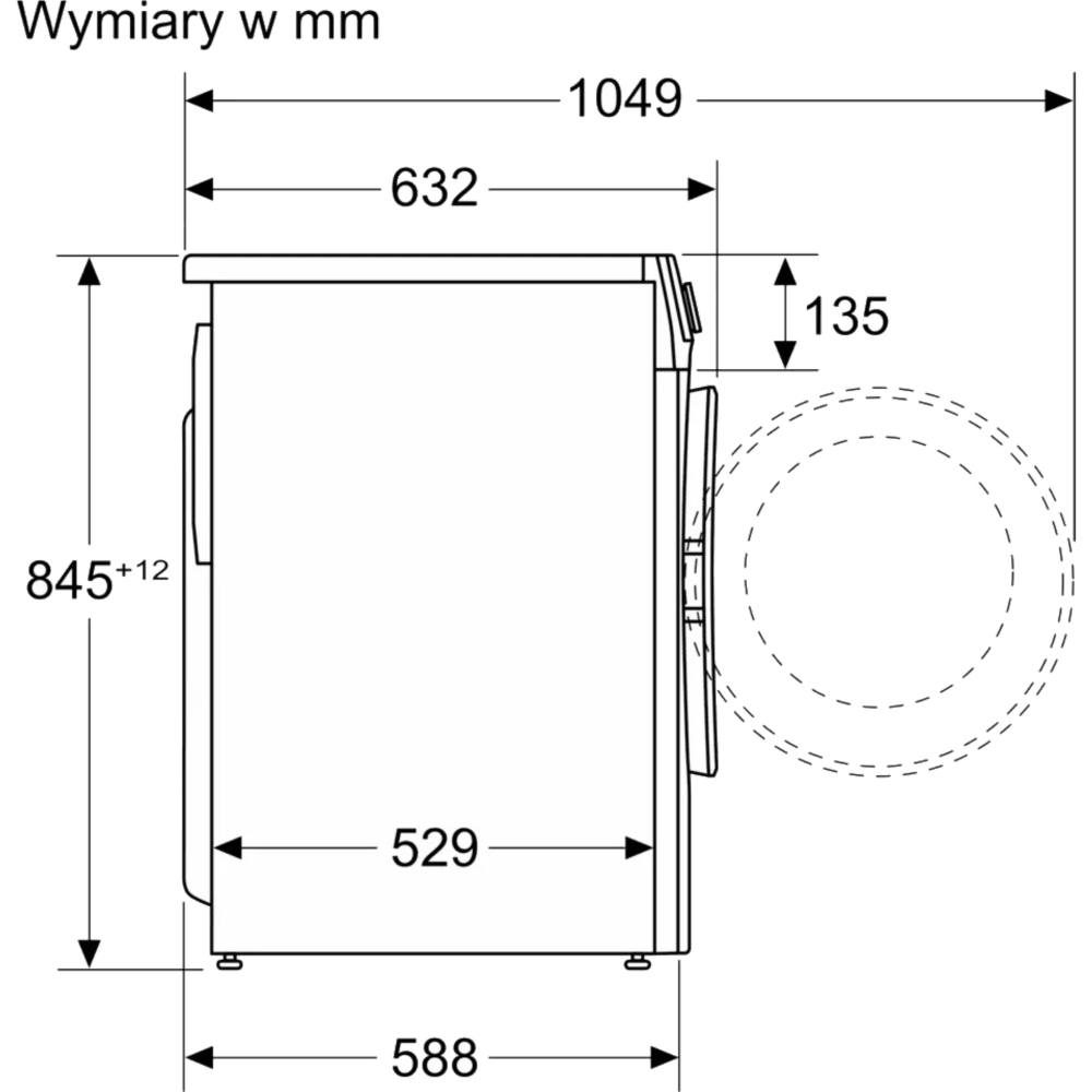 מכונת כביסה פתח חזית 8 ק"ג Bosch WGE03201PL במהירות 1200 סל"ד - צבע לבן - K.B.V