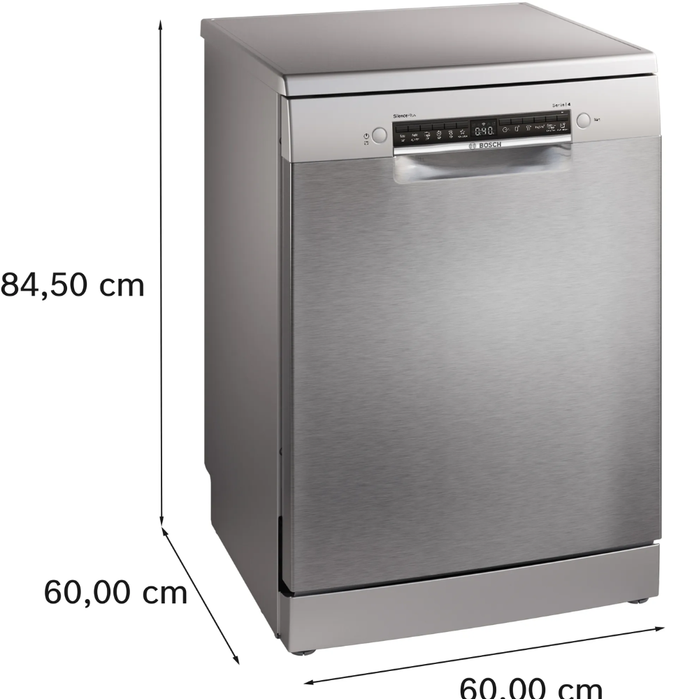מדיח כלים עומד רחב 60 ס''מ Bosch Serie 4 SMS4HMI05E - נירוסטה - תוצרת פולין - אחריות יבואן רשמי BSH