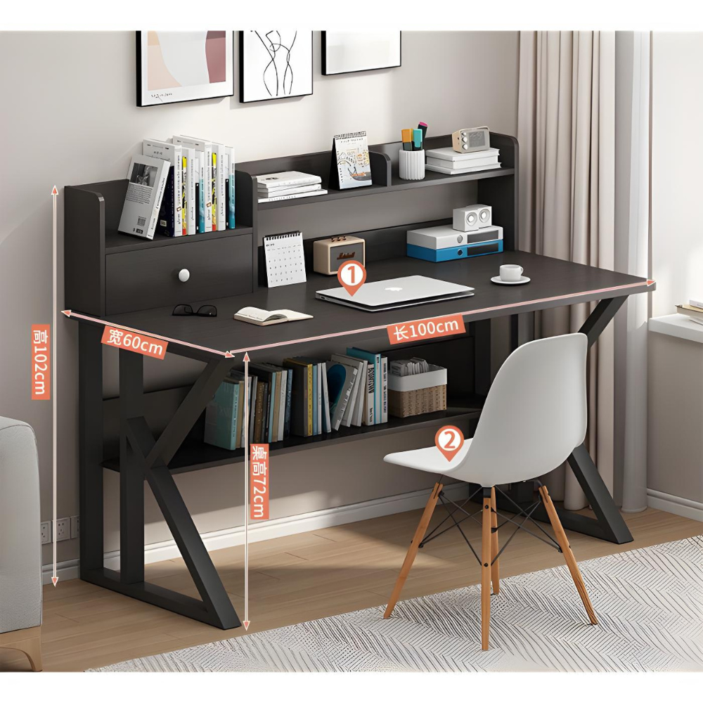 שולחן מחשב דגם RSM-5035 רוחב 100 ס"מ צבע שחור Rosso Italy - יבואן רשמי