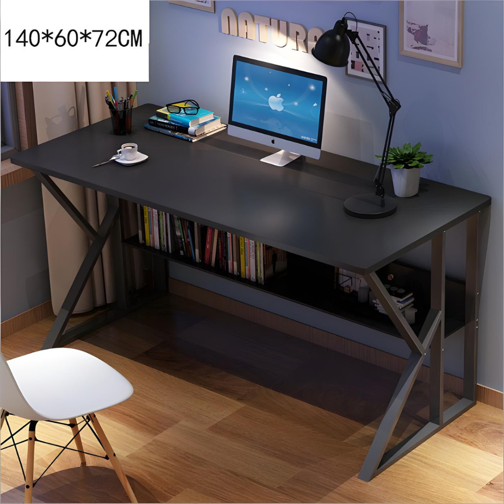 שולחן מחשב רוחב ענק 140 ס"מ דגם RSM-5037 צבע שחור Rosso Italy - יבואן רשמי