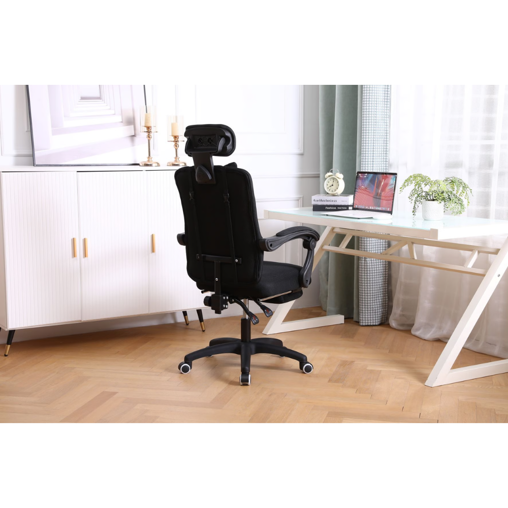 כסא מנהל אורטופדי Rosso Italy MSH-3-65 - צבע שחור - יבואן רשמי