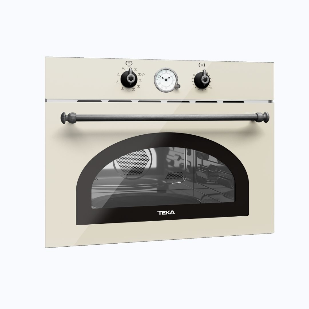 מיקרוגל בנוי קומפקטי בעיצוב כפרי MWR 32 Vanilla silver TEKA 3 פונקציות בישול - יבואן רשמי