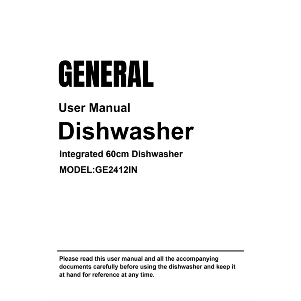 מדיח כלים אינטגרלי 60 ס"מ ג'נרל דגם GE2412IN - יבואן רשמי