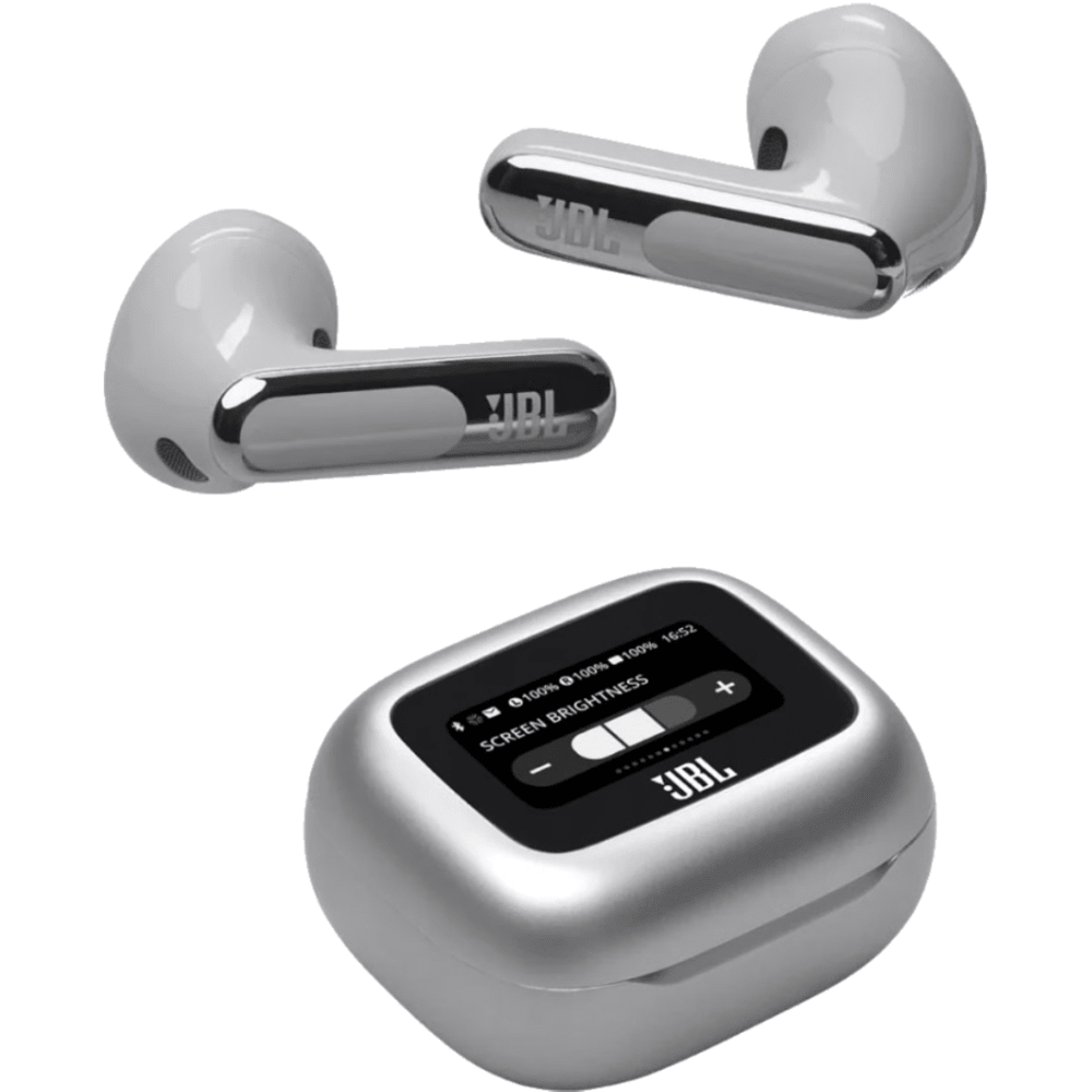 אוזניות אלחוטיות עם מארז טעינה חכם JBL Live Flex 3 TWS ANC IP54 - צבע כסף - K.B.V