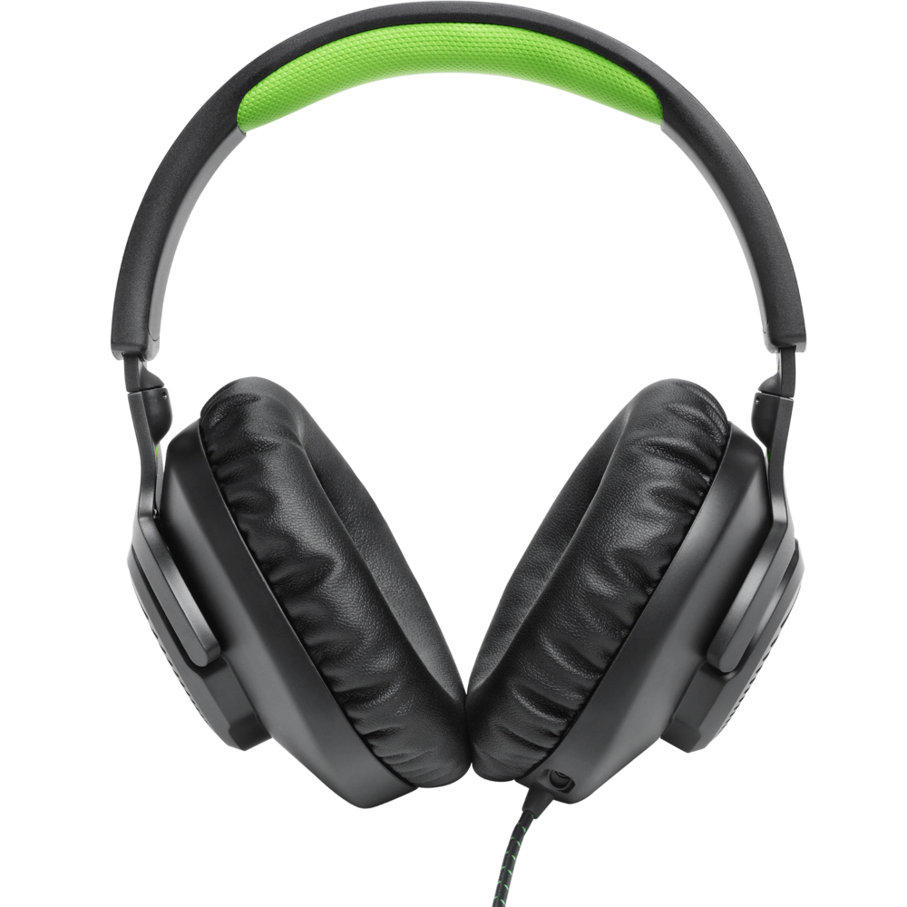 אוזניות גיימינג JBL Quantum 100x - צבע שחור ירוק שנה אחריות ע"י - יבואן הרשמי