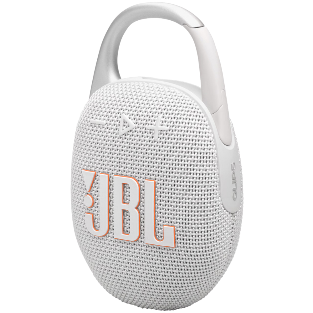 רמקול אלחוטי JBL Clip 5 IP67 7W - צבע לבן שנה אחריות ע"י - יבואן הרשמי