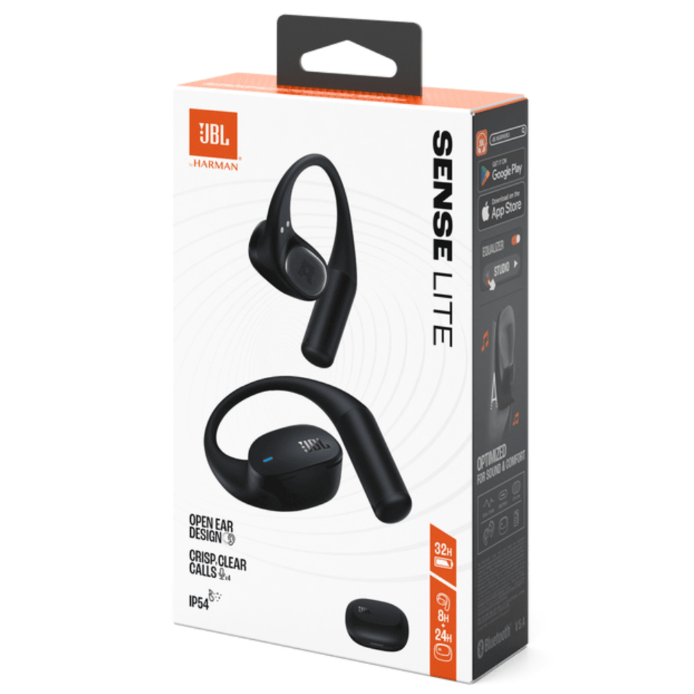 אוזניות אלחוטיות JBL SENSE LITE TWS IP54 - צבע שחור - K.B.V