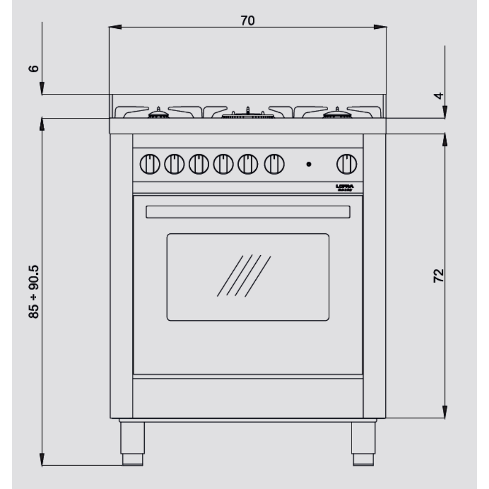 תנור אפייה משולב 70 ליטר תוצרת איטליה נירוסטה דגם | LOFRA MTS76MF/CI - יבואן רשמי