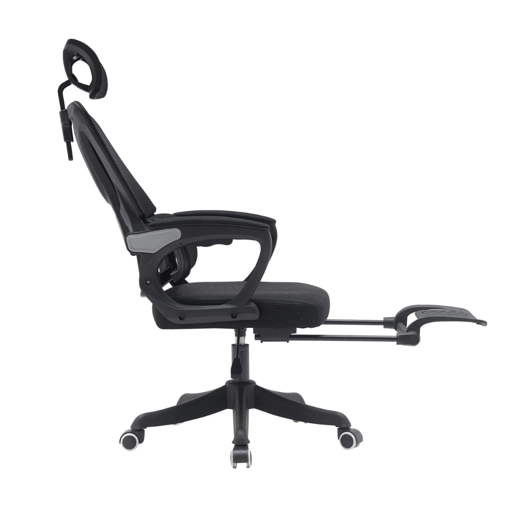 כסא מנהלים אורטופדי דגם RSM-1049 כולל הדום עם מנגנון מולטי לוק ROSSO ITALY - צבע שחור - יבואן רשמי