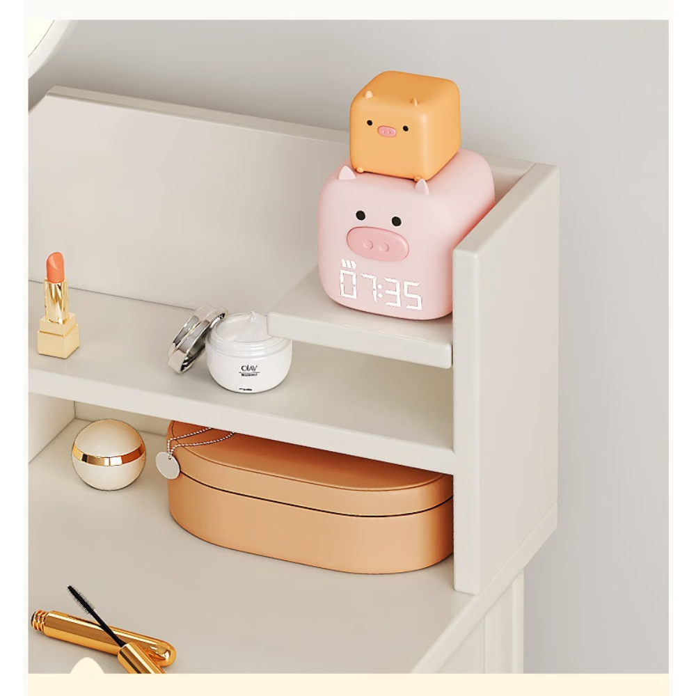 שידת איפור עם מראה רוחב 100 ס"מ דגם RSM-1016 מבית ROSSO ITALY צבע לבן - יבואן רשמי