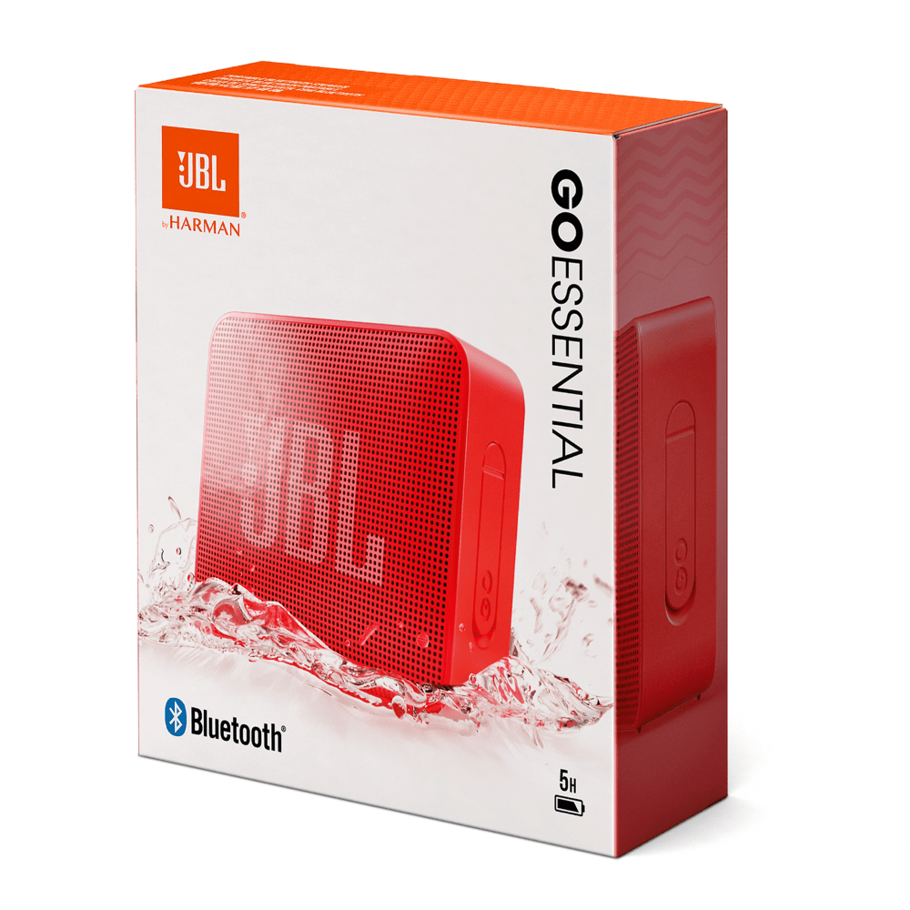 רמקול נייד עמיד למים JBL Go Essential - צבע אדום - K.B.V
