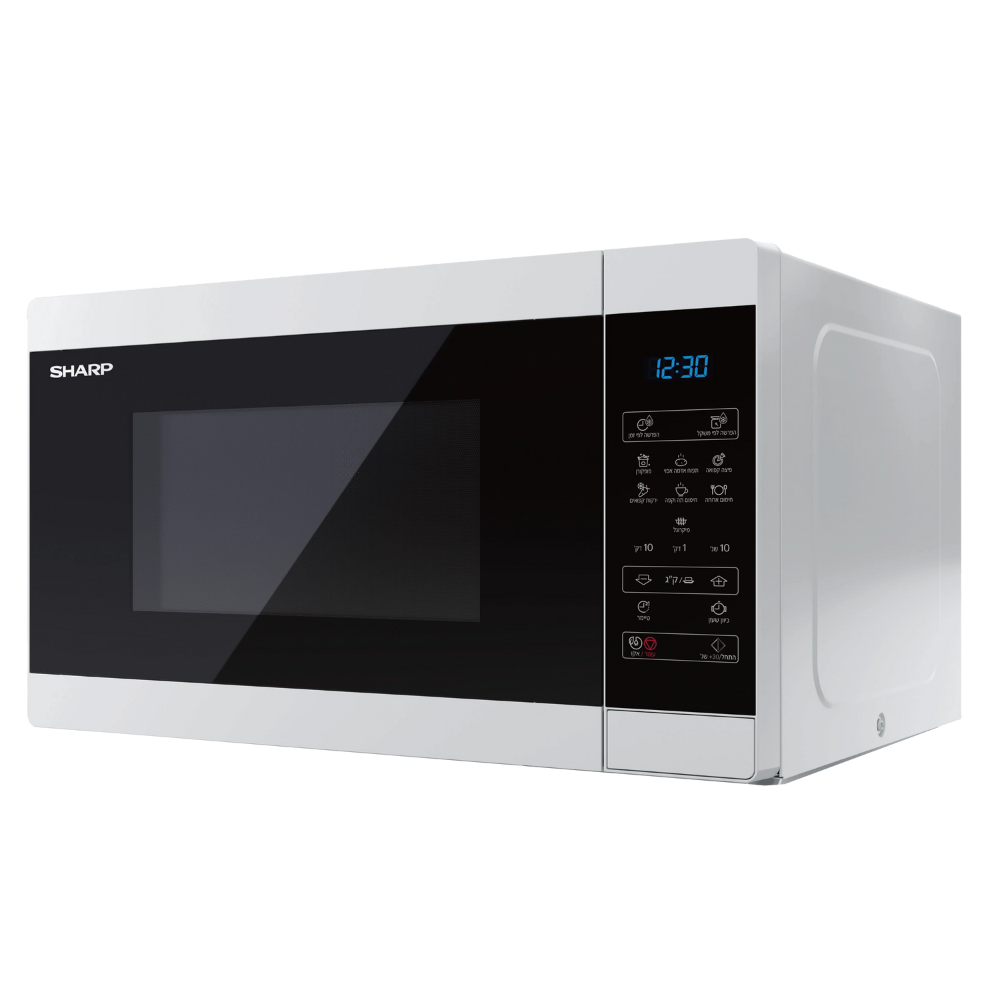 מיקרוגל בנפח 23 ליטר שחור בשילוב לבן שארפ דגם Sharp R-703W - יבואן רשמי