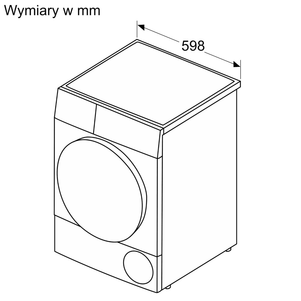 מייבש כביסה קונדנסור 1-8 ק"ג Bosch WTH83252PL Heat Pump - צבע לבן - K.B.V