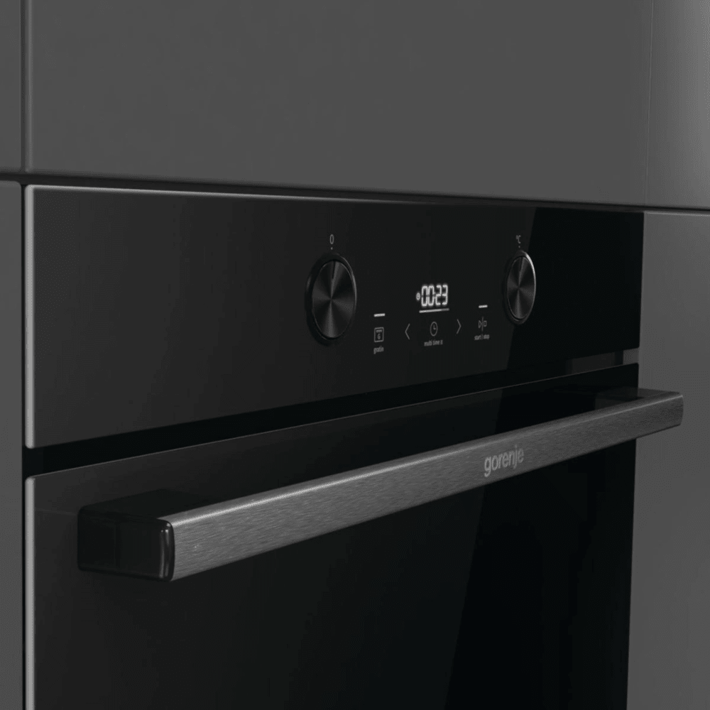תנור בנוי 77 ליטר 60 ס"מ Gorenje BOS6737E20FBG - גימור זכוכית שחורה - K.B.V