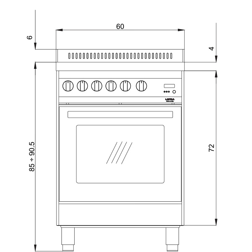 תנור אפייה משולב 70 ליטר תוצרת איטליה אחריות נירוסטה דגם - LOFRA MS66MF תוצרת איטליה - יבואן רשמי
