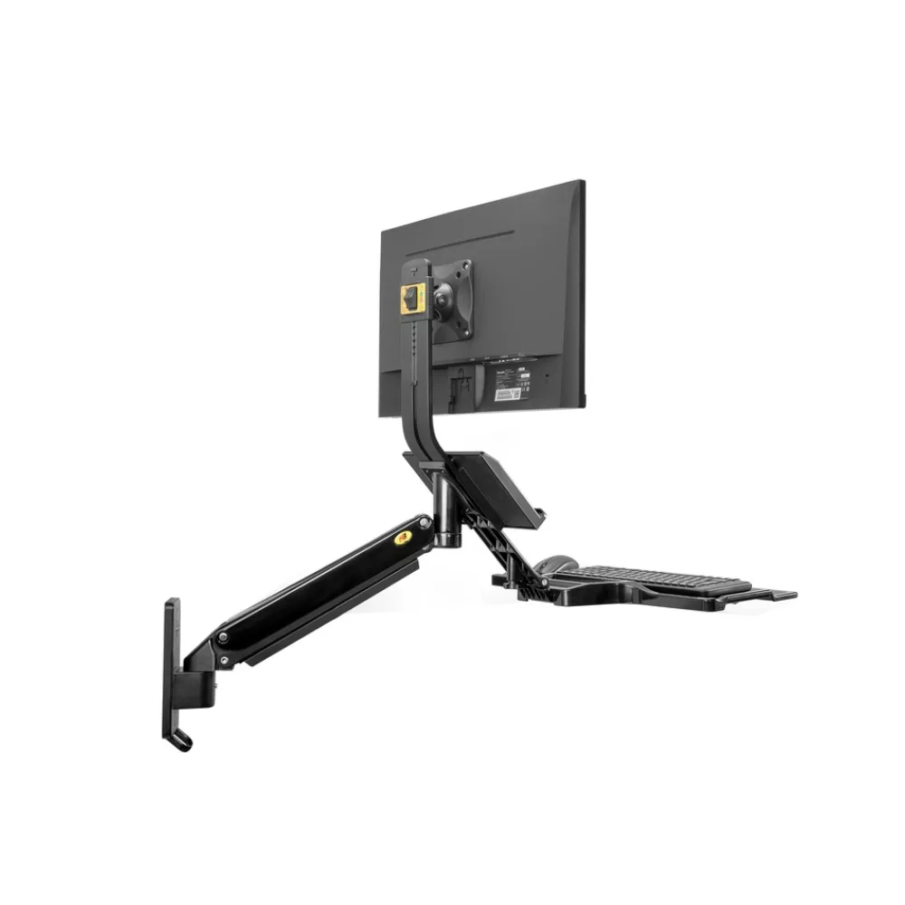 עמדת עבודה ארגונומית מיועדת לתלייה על קיר למסך מחשב, מקלדת ועכבר NB - North Bayou MB-32 - יבואן רשמי