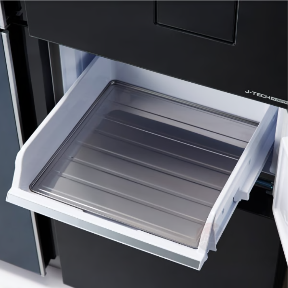 מקרר 5 דלתות 661 ליטר SHARP שארפ 9734 זכוכית בז' שבת מהדרין - יבואן רשמי