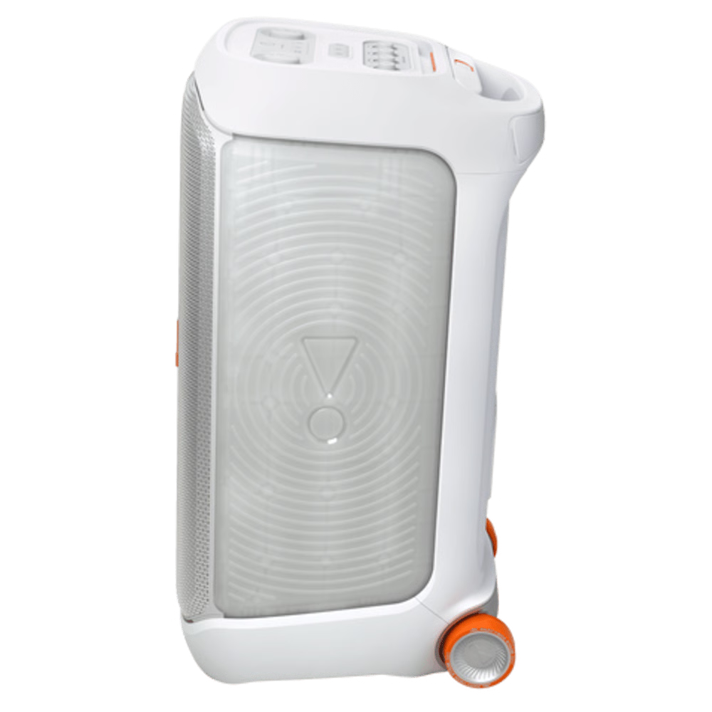 בידורית ניידת JBL PartyBox Stage 320 IPX4 240W -צבע לבן שנה אחריות ע"י - יבואן הרשמי