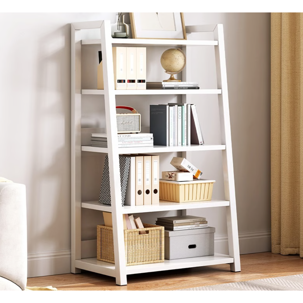 ספריה מעוצבת גובה 120 ס"מ דגם MSH-12-98 צבע לבן ROSSO ITALY - יבואן רשמי