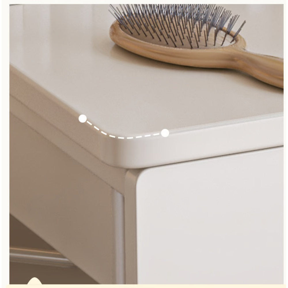 שידת איפור עם מראה רוחב 100 ס"מ דגם RSM-1016 מבית ROSSO ITALY צבע לבן - יבואן רשמי