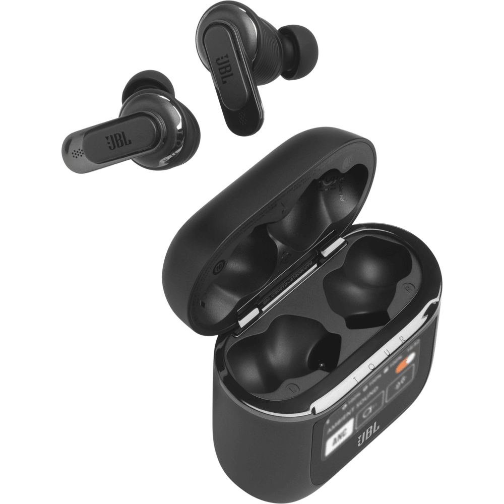 אוזניות אלחוטיות כיסוי חכם JBL Tour Pro 2 TWS ANC IPX5 - צבע שחור - K.B.V