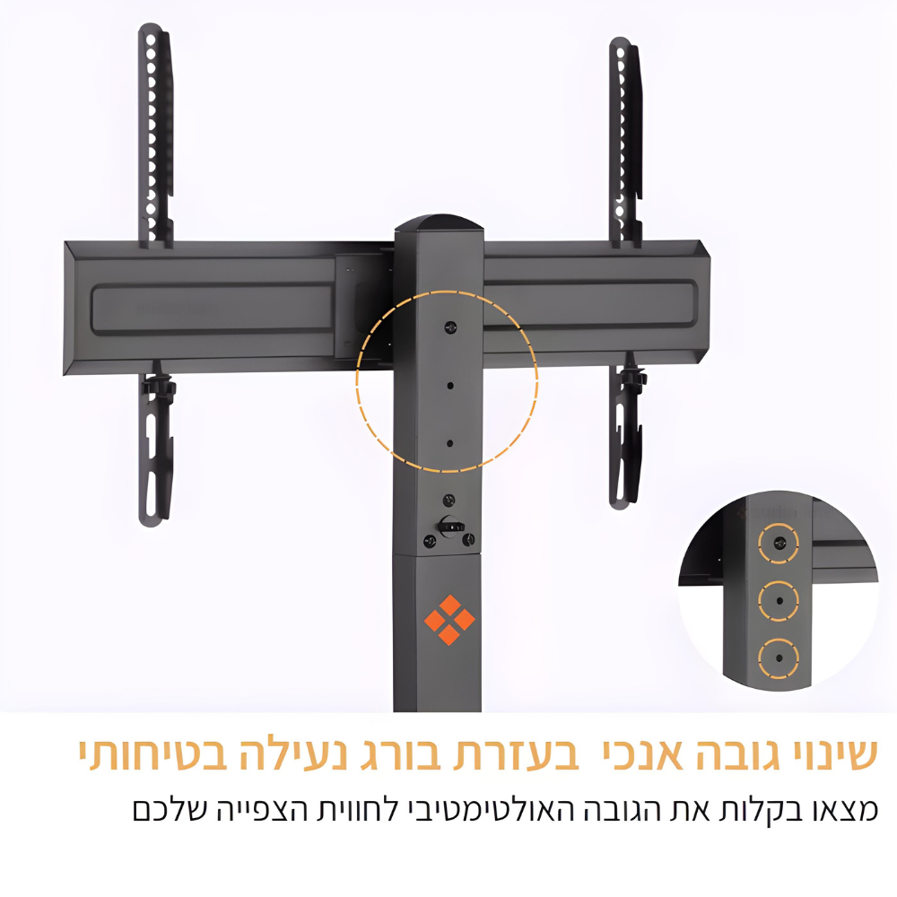 מעמד אוניברסלי למסכים עד 70″ עם בסיס זכוכית Audio Line STA-6 - יבואן רשמי