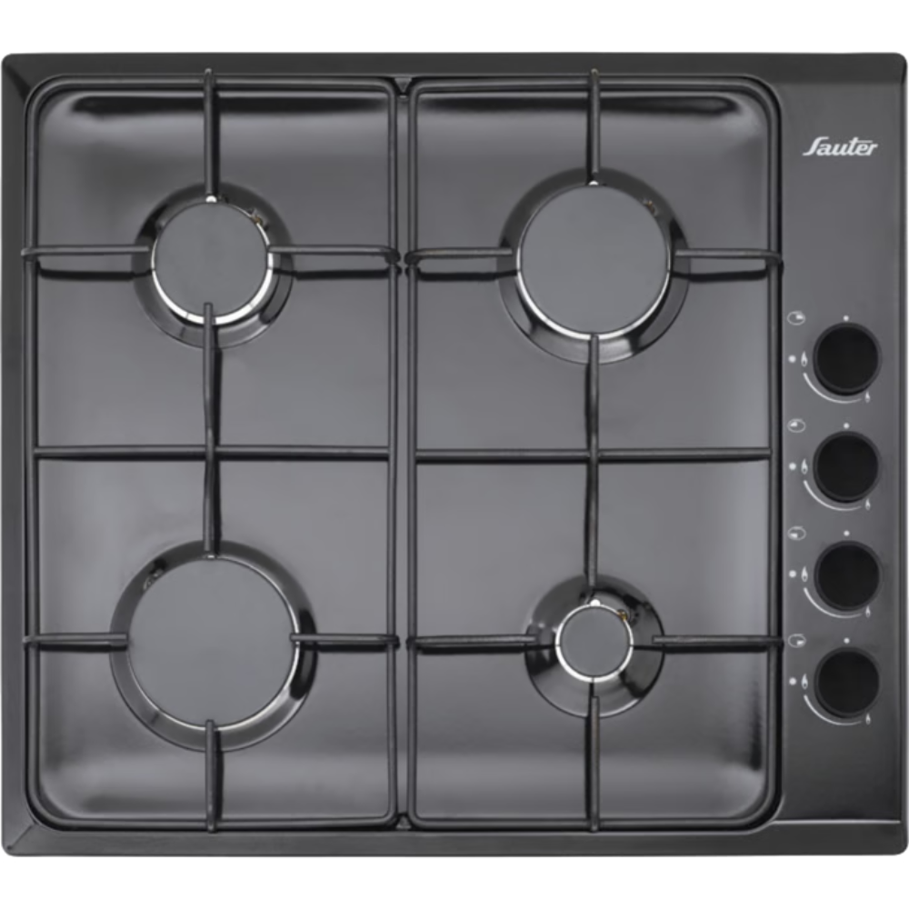 כיריים גז 4 להבות Sauter SHE850B - צבע שחור אחריות ע"י - יבואן הרשמי - תוצרת צרפת