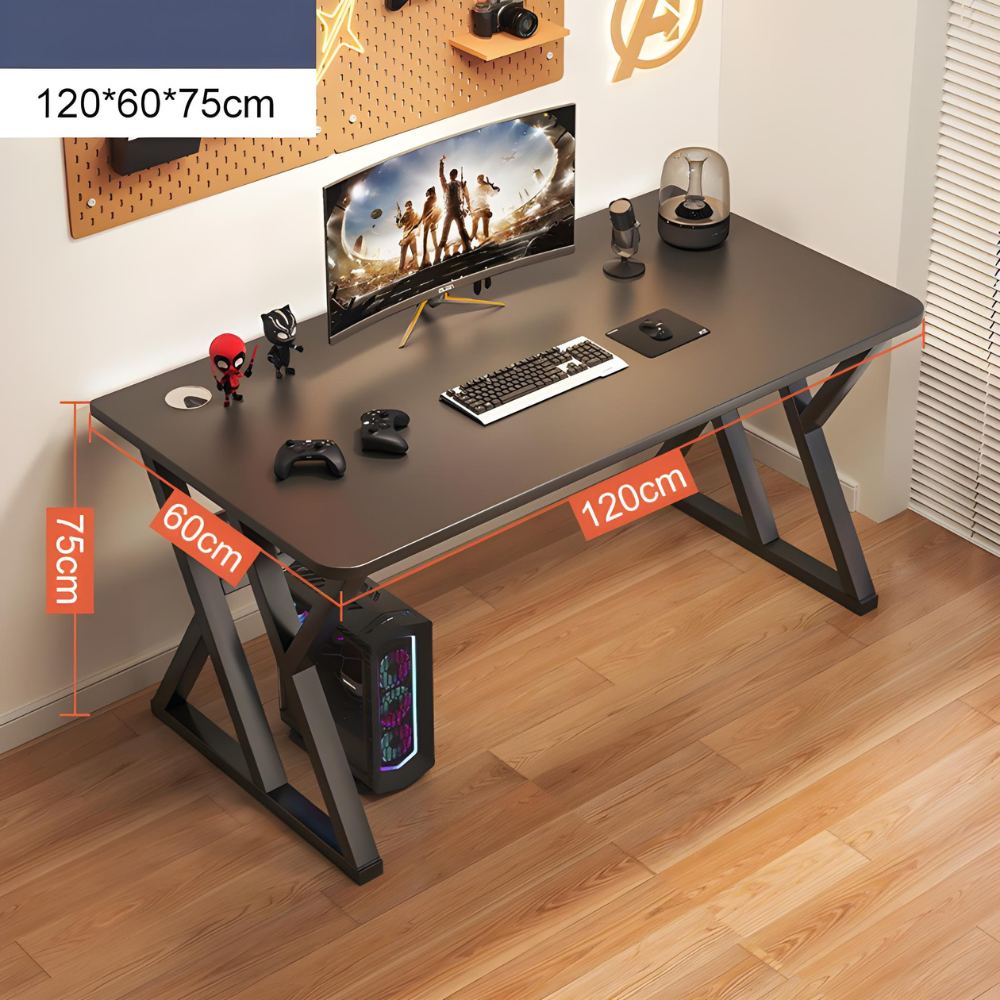 שולחן גיימר / מחשב / כתיבה דגם RSM-2027 רוחב ענק 120 ס"מ צבע שחור מבית Rosso italy - יבואן רשמי