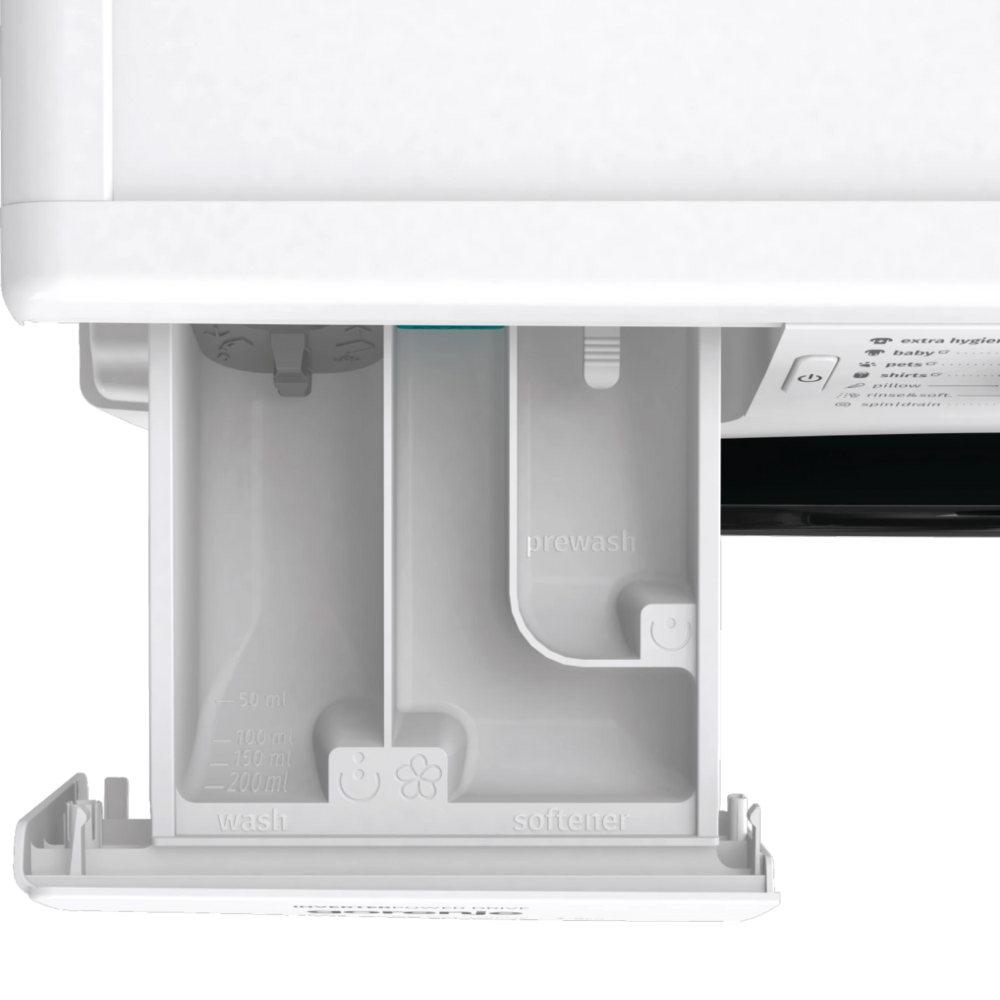 מכונת כביסה פתח חזית 9 ק"ג Gorenje WNEI94AS במהירות 1400 סל"ד - צבע לבן - יבואן רשמי