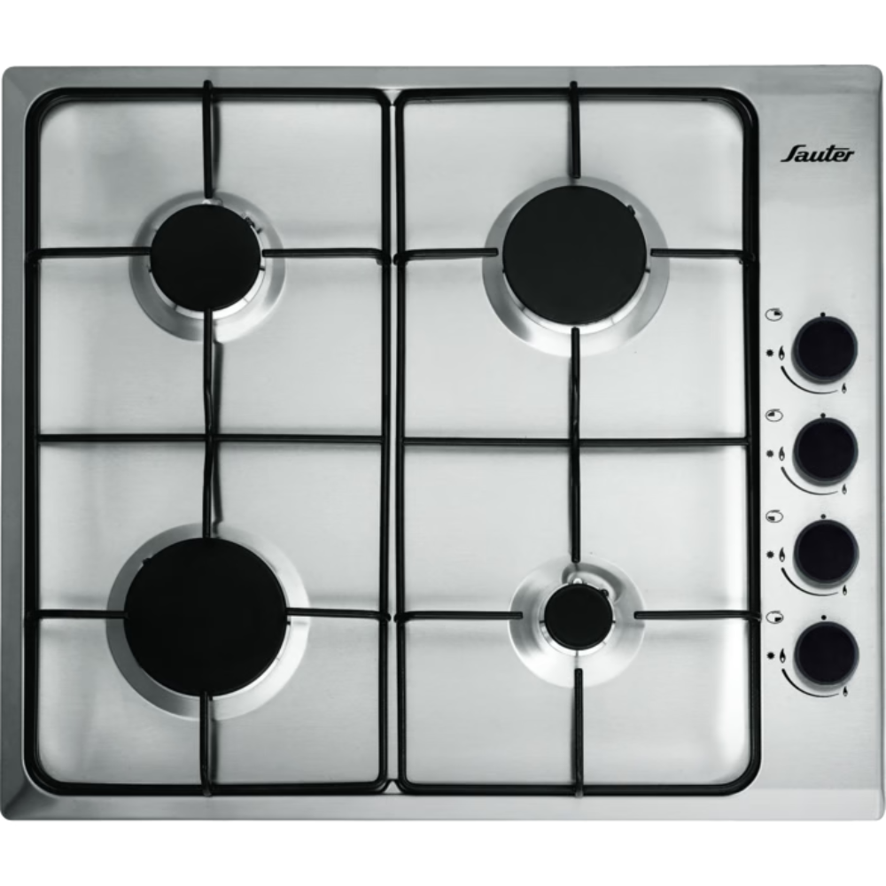 כיריים גז 4 להבות Sauter SHE850IX - צבע נירוסטה אחריות ע"י - יבואן הרשמי - תוצרת צרפת
