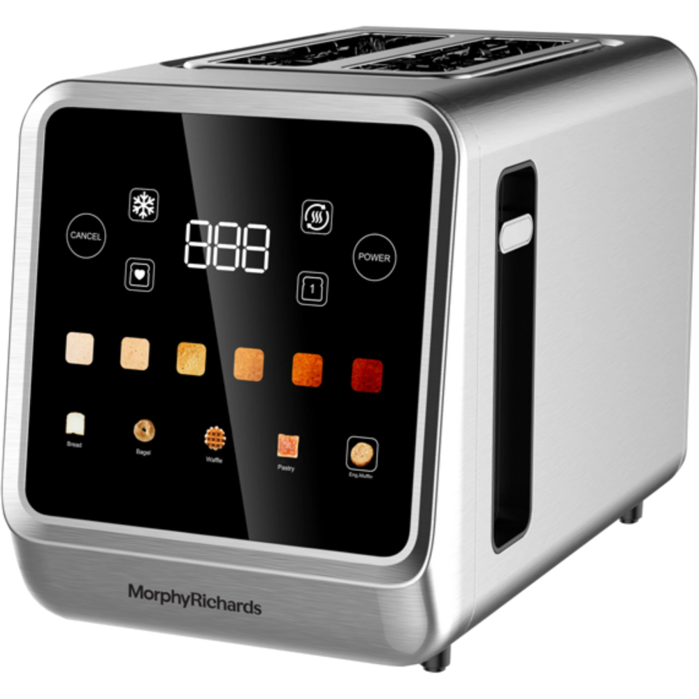 מצנם 2 פרוסות עם פאנל טאצ' דיגיטלי Morphy Richards 222008 - צבע נירוסטה - יבואן רשמי