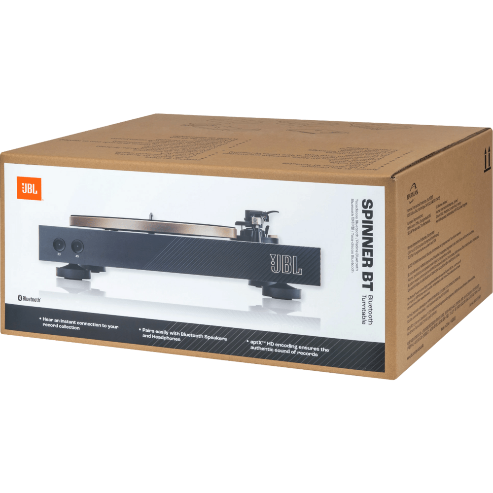 פטיפון מקצועי אלחוטי JBL Spinner Bluetooth - צבע זהב ושחור - K.B.V