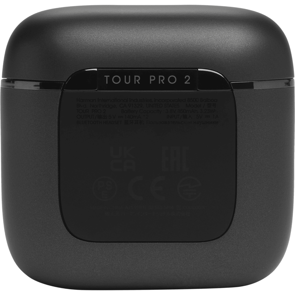 אוזניות אלחוטיות כיסוי חכם JBL Tour Pro 2 TWS ANC IPX5 - צבע שחור - K.B.V