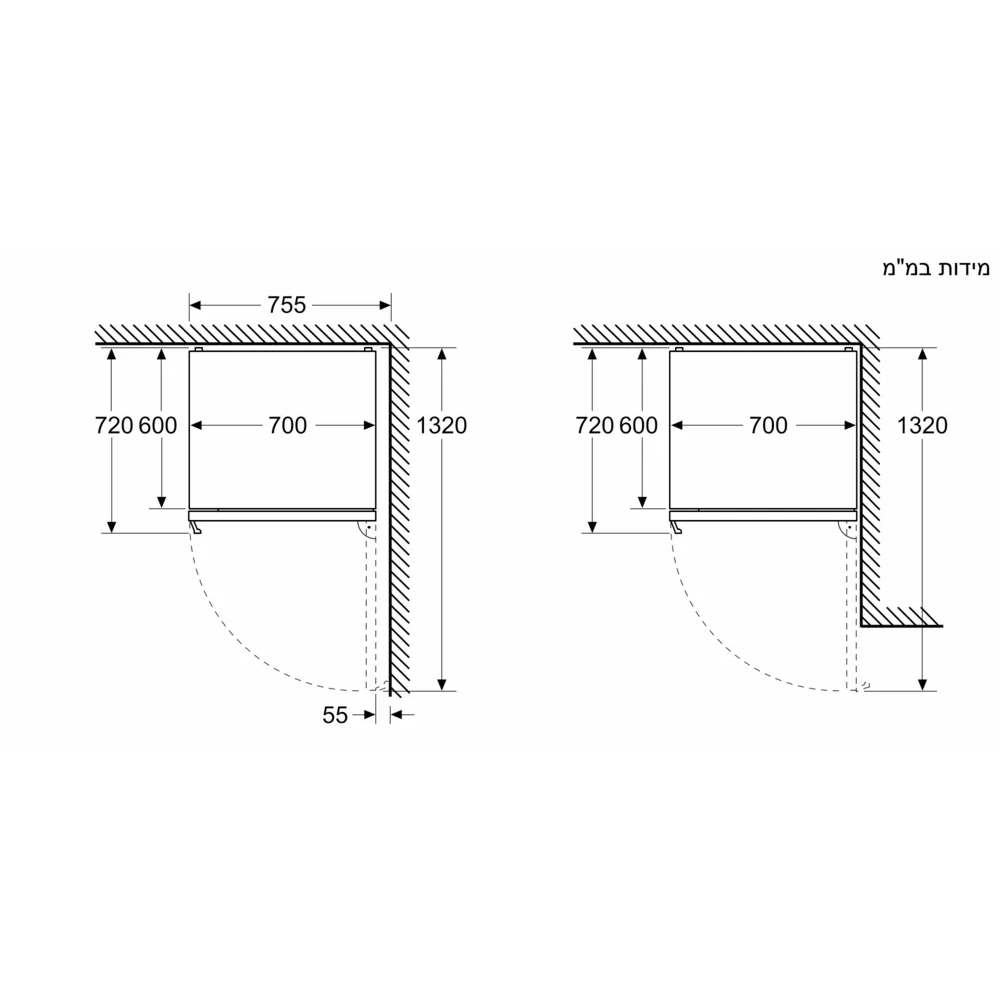 מקרר בוש Bosch מקפיא תחתון רוחב 70 ס”מ KGN49VXCT נירוסטה מושחרת - יבואן רשמי