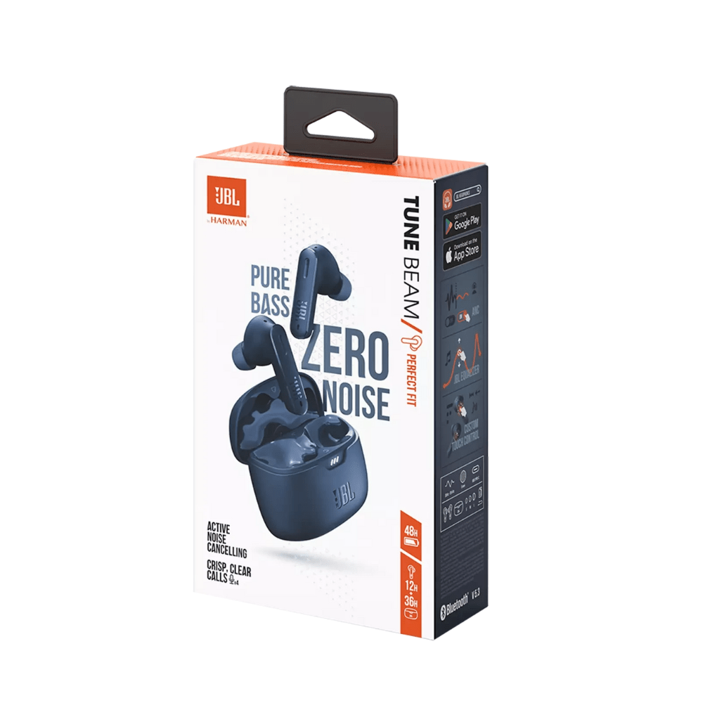 אוזניות אלחוטיות JBL Tune Beam - צבע כחול - K.B.V