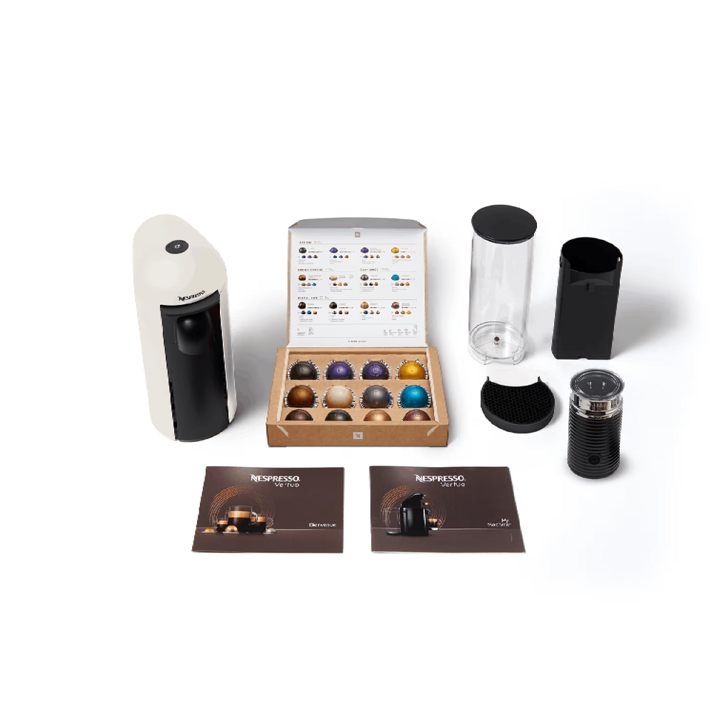 מכונת קפה Nespresso GCB2 Vertuo Plus - צבע לבן שנה אחריות ע"י היבואן הרשמי