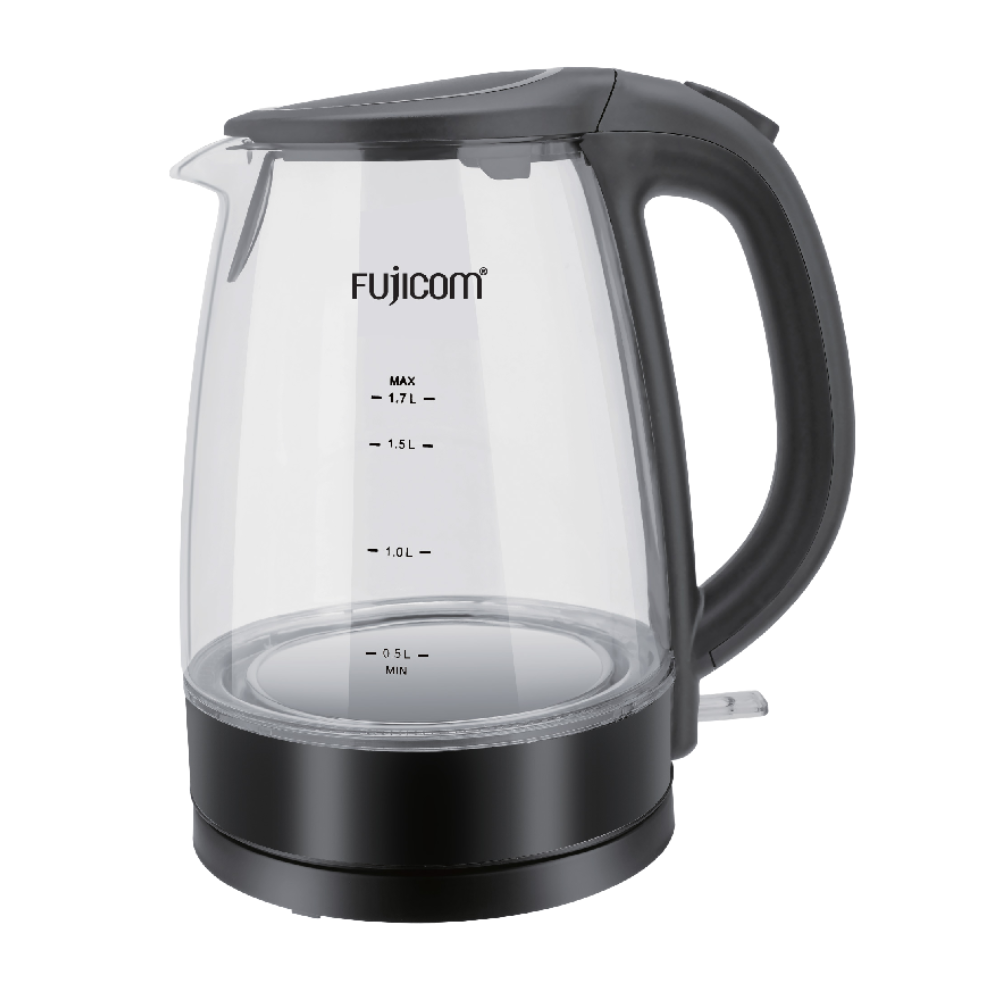 קומקום חשמלי זכוכית שחור Fujicom - יבואן רשמי