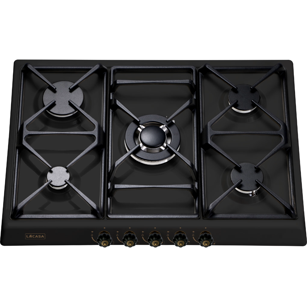 כיריים גז אמייל 70 ס"מ לקאזה דגם LCT70RBFB שחור כפרי - יבואן רשמי